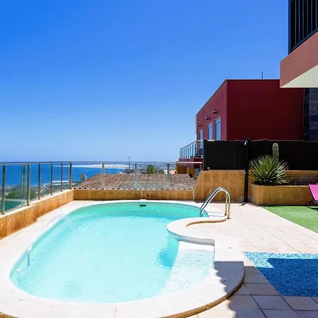 Luxury 5 Star Villa Violetta With Amazing Sea View, Jacuzzi And Heated Pool San Agustín Extérieur photo
