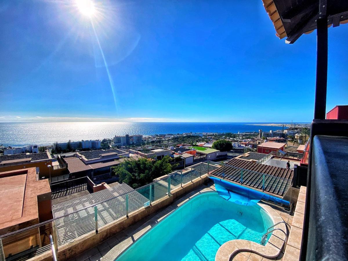 Luxury 5 Star Violetta With Amazing Sea View, Jacuzzi And Heated Pool Villa San Agustín