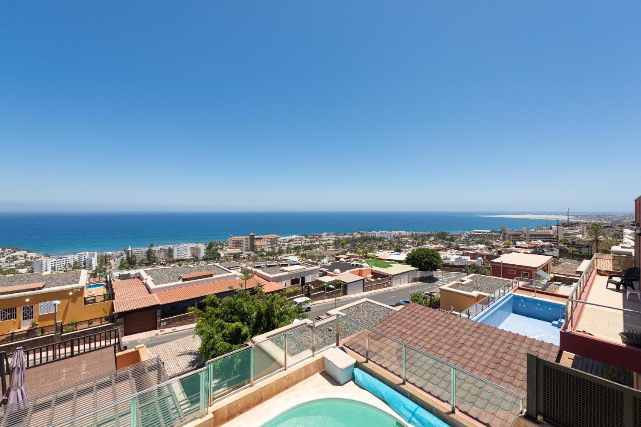 Luxury 5 Star Violetta With Amazing Sea View, Jacuzzi And Heated Pool San Agustin (Gran Canaria)